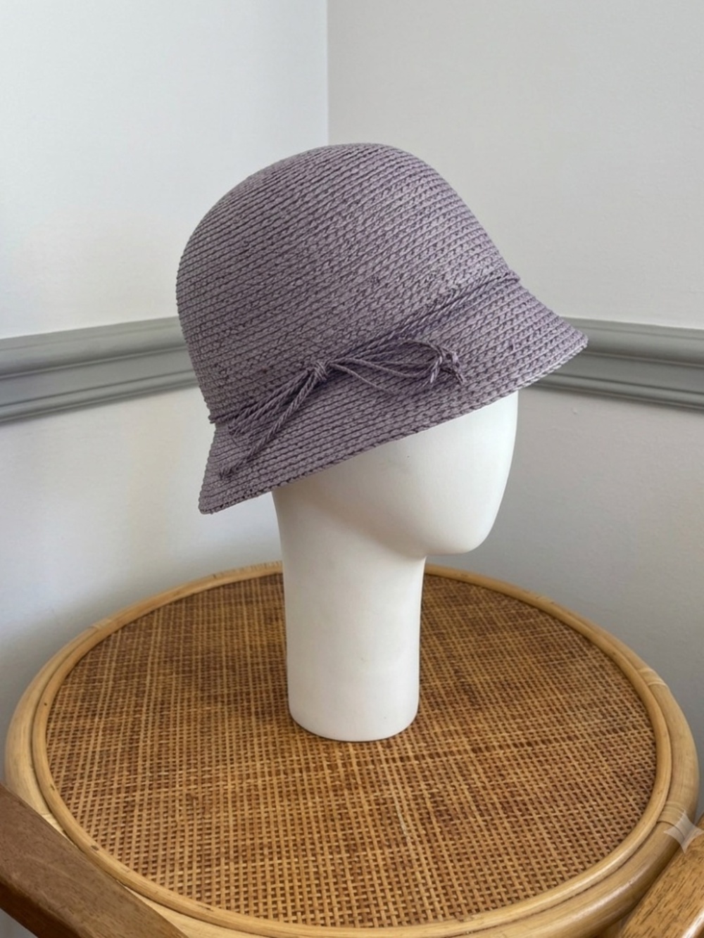 ✨ Lavender Dream ✨ Chic Woven Straw Bucket Hat / Cloche